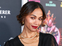 Zoe Saldana arrives at The French American Film Festival - Opening Night Premiere Of Netflix's 'Emilia Perez' held at the Directors Guild of...