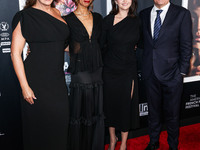 Karla Sofia Gascon, Zoe Saldana, Selena Gomez and Ted Sarandos arrive at The French American Film Festival - Opening Night Premiere Of Netfl...