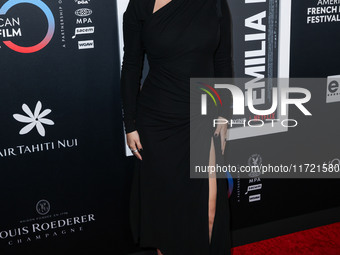 Selena Gomez arrives at The French American Film Festival - Opening Night Premiere Of Netflix's 'Emilia Perez' held at the Directors Guild o...