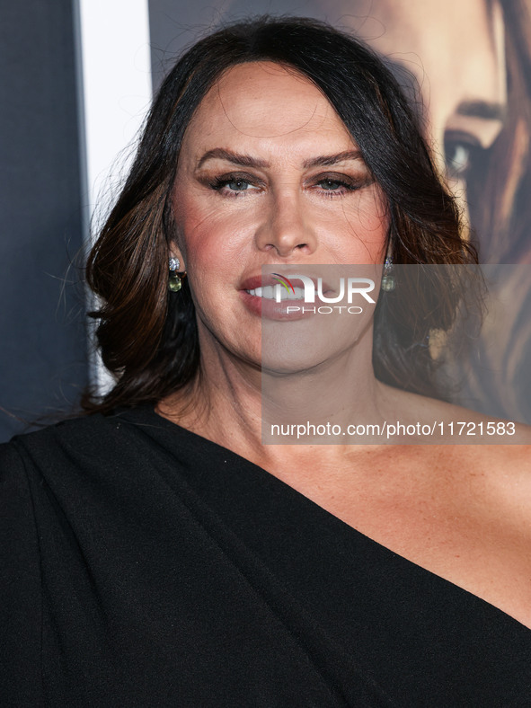 Karla Sofia Gascon arrives at The French American Film Festival - Opening Night Premiere Of Netflix's 'Emilia Perez' held at the Directors G...