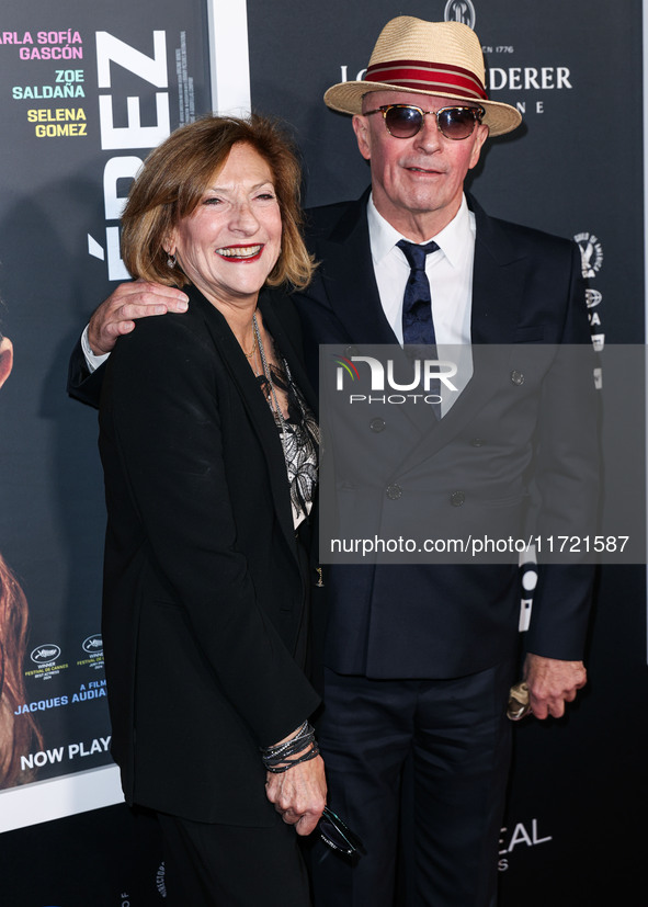 Lesli Linka Glatter and Jacques Audiard arrive at The French American Film Festival - Opening Night Premiere Of Netflix's 'Emilia Perez' hel...