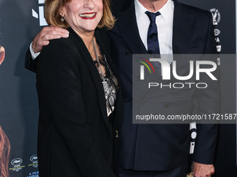 Lesli Linka Glatter and Jacques Audiard arrive at The French American Film Festival - Opening Night Premiere Of Netflix's 'Emilia Perez' hel...