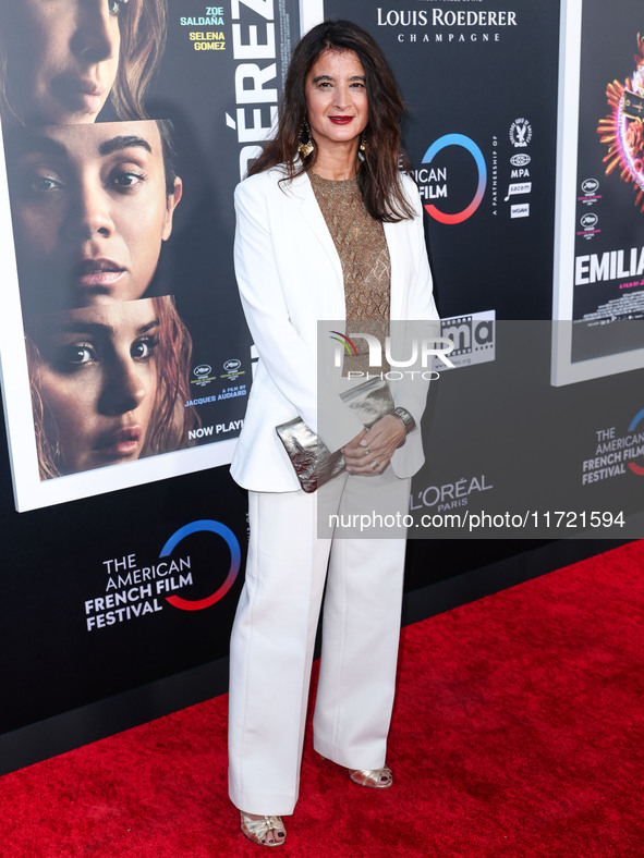 Vanessa Schneider arrives at The French American Film Festival - Opening Night Premiere Of Netflix's 'Emilia Perez' held at the Directors Gu...