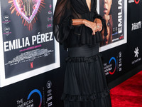 Zoe Saldana arrives at The French American Film Festival - Opening Night Premiere Of Netflix's 'Emilia Perez' held at the Directors Guild of...