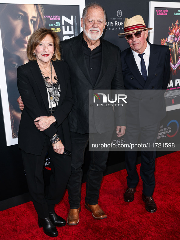 Lesli Linka Glatter, Taylor Hackford and Jacques Audiard arrive at The French American Film Festival - Opening Night Premiere Of Netflix's '...