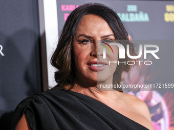 Karla Sofia Gascon arrives at The French American Film Festival - Opening Night Premiere Of Netflix's 'Emilia Perez' held at the Directors G...