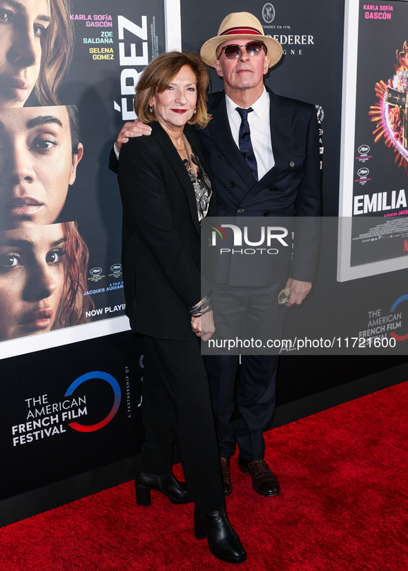 Lesli Linka Glatter and Jacques Audiard arrive at The French American Film Festival - Opening Night Premiere Of Netflix's 'Emilia Perez' hel...