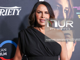 Karla Sofia Gascon arrives at The French American Film Festival - Opening Night Premiere Of Netflix's 'Emilia Perez' held at the Directors G...