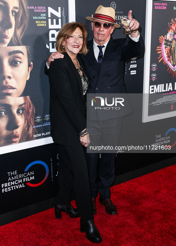 Lesli Linka Glatter and Jacques Audiard arrive at The French American Film Festival - Opening Night Premiere Of Netflix's 'Emilia Perez' hel...