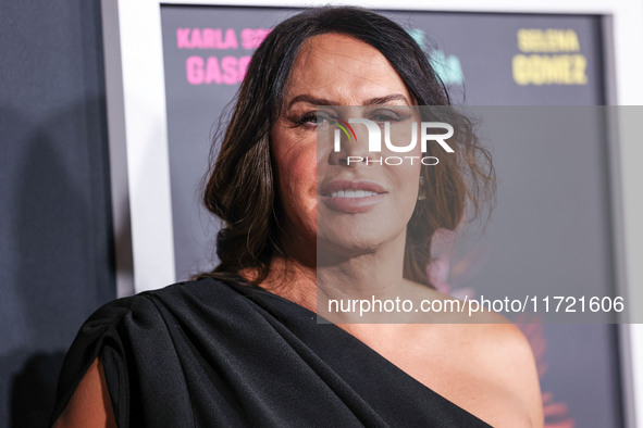 Karla Sofia Gascon arrives at The French American Film Festival - Opening Night Premiere Of Netflix's 'Emilia Perez' held at the Directors G...