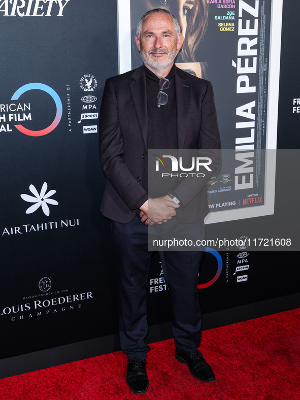 Francois Truffart arrives at The French American Film Festival - Opening Night Premiere Of Netflix's 'Emilia Perez' held at the Directors Gu...