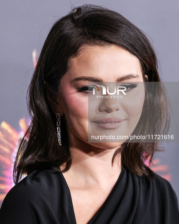 Selena Gomez arrives at The French American Film Festival - Opening Night Premiere Of Netflix's 'Emilia Perez' held at the Directors Guild o...