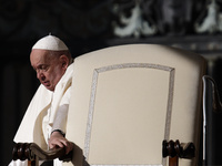 Pope Francis attends the weekly general audience at St Peter's Square in The Vatican on October 30, 2024. (