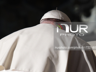 Pope Francis attends the weekly general audience at St Peter's Square in The Vatican on October 30, 2024. (