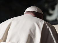 Pope Francis attends the weekly general audience at St Peter's Square in The Vatican on October 30, 2024. (