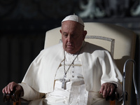 Pope Francis attends the weekly general audience at St Peter's Square in The Vatican on October 30, 2024. (