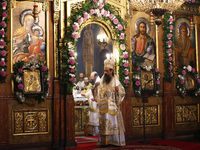 Bulgarian Patriarch Daniil leads a Holy Liturgy in the ''Saint Nedelya'' Cathedral in Sofia, Bulgaria, on October 30, 2024. (