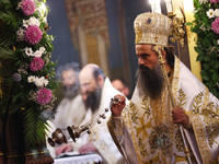 Bulgarian Patriarch Daniil leads a Holy Liturgy in the ''Saint Nedelya'' Cathedral in Sofia, Bulgaria, on October 30, 2024. (