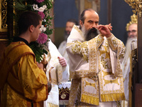 Bulgarian Patriarch Daniil leads a Holy Liturgy in the ''Saint Nedelya'' Cathedral in Sofia, Bulgaria, on October 30, 2024. (