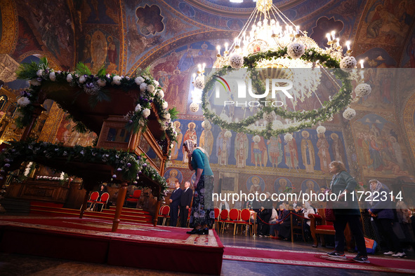 A Holy Liturgy takes place in the ''Saint Nedelya'' Cathedral in Sofia, Bulgaria, on October 30, 2024. 