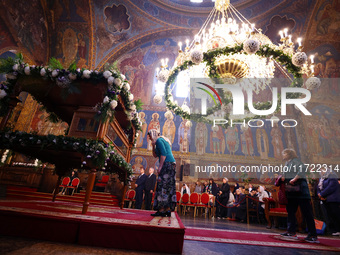 A Holy Liturgy takes place in the ''Saint Nedelya'' Cathedral in Sofia, Bulgaria, on October 30, 2024. (