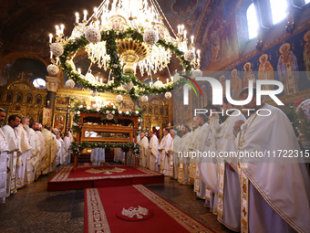 A Holy Liturgy takes place in the ''Saint Nedelya'' Cathedral in Sofia, Bulgaria, on October 30, 2024. (