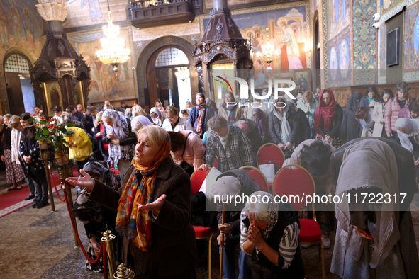 A Holy Liturgy takes place in the ''Saint Nedelya'' Cathedral in Sofia, Bulgaria, on October 30, 2024. 