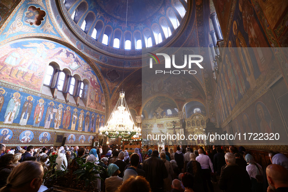 A Holy Liturgy takes place in the ''Saint Nedelya'' Cathedral in Sofia, Bulgaria, on October 30, 2024. 