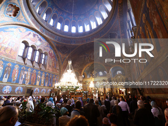 A Holy Liturgy takes place in the ''Saint Nedelya'' Cathedral in Sofia, Bulgaria, on October 30, 2024. (