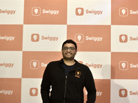 Sriharsha Majety, Managing Director and Group Chief Executive Officer of Swiggy, speaks at a press conference announcing its forthcoming Ini...