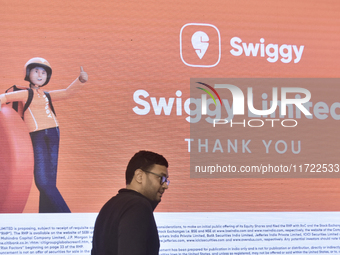 Sriharsha Majety, Managing Director and Group Chief Executive Officer of Swiggy, speaks at a press conference announcing its forthcoming Ini...