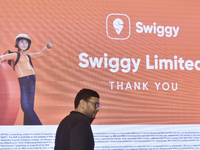 Sriharsha Majety, Managing Director and Group Chief Executive Officer of Swiggy, speaks at a press conference announcing its forthcoming Ini...