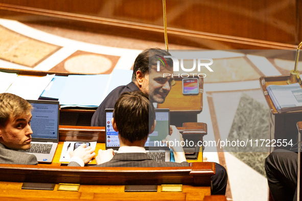 Laurent Saint-Martin, Minister attached to the Prime Minister, responsible for the Budget and Public Accounts, is seen during the public ses...