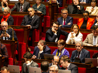 Deputies listen to the speech of Laurent Saint-Martin, the minister in charge of the budget and public accounts, during the public session f...