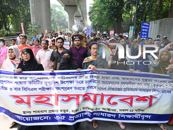 Bangladeshi police clashed with job seekers during a demonstration near the Department of Secondary and Higher Education in Dhaka, Banglades...