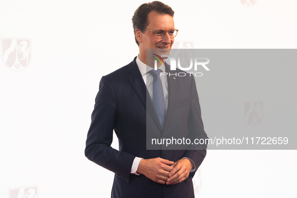 Hendrik Josef Wust, the minister president of NRW, poses for pictures on the red carpet of Roncalli's Apollo Variety Theatre in Duesseldorf,...