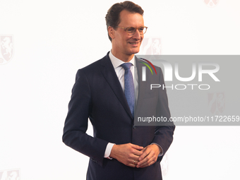 Hendrik Josef Wust, the minister president of NRW, poses for pictures on the red carpet of Roncalli's Apollo Variety Theatre in Duesseldorf,...