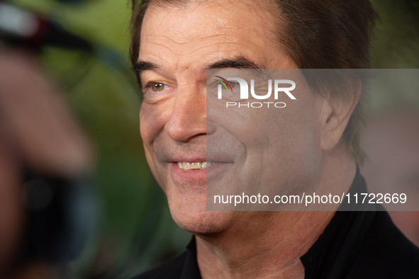 Andreas Frege, also known as Campino, a member of the rock band Die Toten Hosen, speaks to the press during the red carpet event at Roncalli...