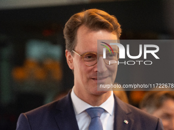 Hendrik Josef Wust, the minister president of NRW, poses for pictures on the red carpet of Roncalli's Apollo Variety Theatre in Duesseldorf,...