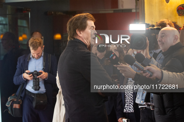 Andreas Frege, also known as Campino, a member of the rock band Die Toten Hosen, speaks to the press during the red carpet event at Roncalli...