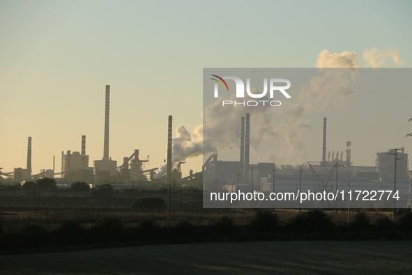 A view of the ILVA steel plant in Taranto, Italy, on March 15, 2015, a major industrial complex at the center of local protests over environ...