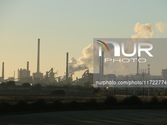 A view of the ILVA steel plant in Taranto, Italy, on March 15, 2015, a major industrial complex at the center of local protests over environ...