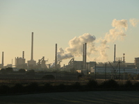 A view of the ILVA steel plant in Taranto, Italy, on March 15, 2015, a major industrial complex at the center of local protests over environ...