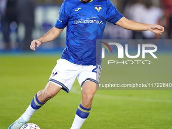 Suat Serdar of Hellas Verona is in action during the Serie A match between Lecce and Verona in Lecce, Italy, on October 29, 2024. (