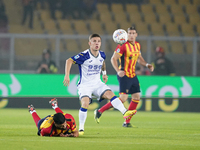 Tomas Suslov of Hellas Verona is in action during the Serie A match between Lecce and Verona in Lecce, Italy, on October 29, 2024. (