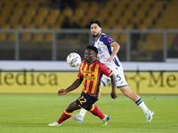 Lameck Banda of US Lecce plays during the Serie A match between Lecce and Verona in Lecce, Italy, on October 29, 2024. (