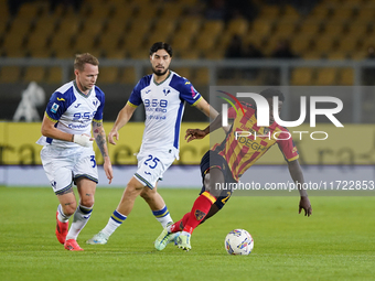 Lameck Banda of US Lecce plays during the Serie A match between Lecce and Verona in Lecce, Italy, on October 29, 2024. (