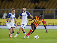 Lameck Banda of US Lecce plays during the Serie A match between Lecce and Verona in Lecce, Italy, on October 29, 2024. (