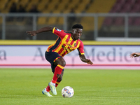 Lameck Banda of US Lecce plays during the Serie A match between Lecce and Verona in Lecce, Italy, on October 29, 2024. (