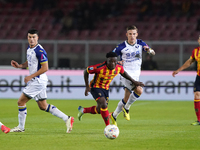 Lameck Banda of US Lecce plays during the Serie A match between Lecce and Verona in Lecce, Italy, on October 29, 2024. (